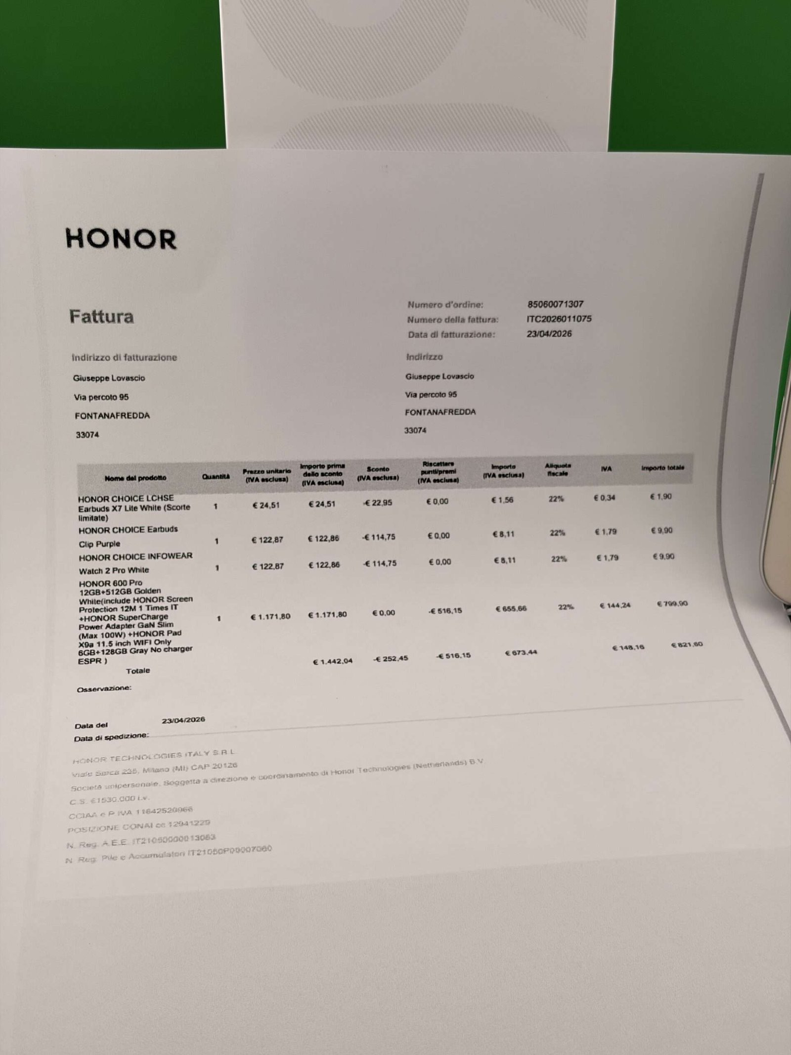 Honor 600 Pro 512GB + Honor Watch 2i Usato(pari al nuovo) - immagine 6