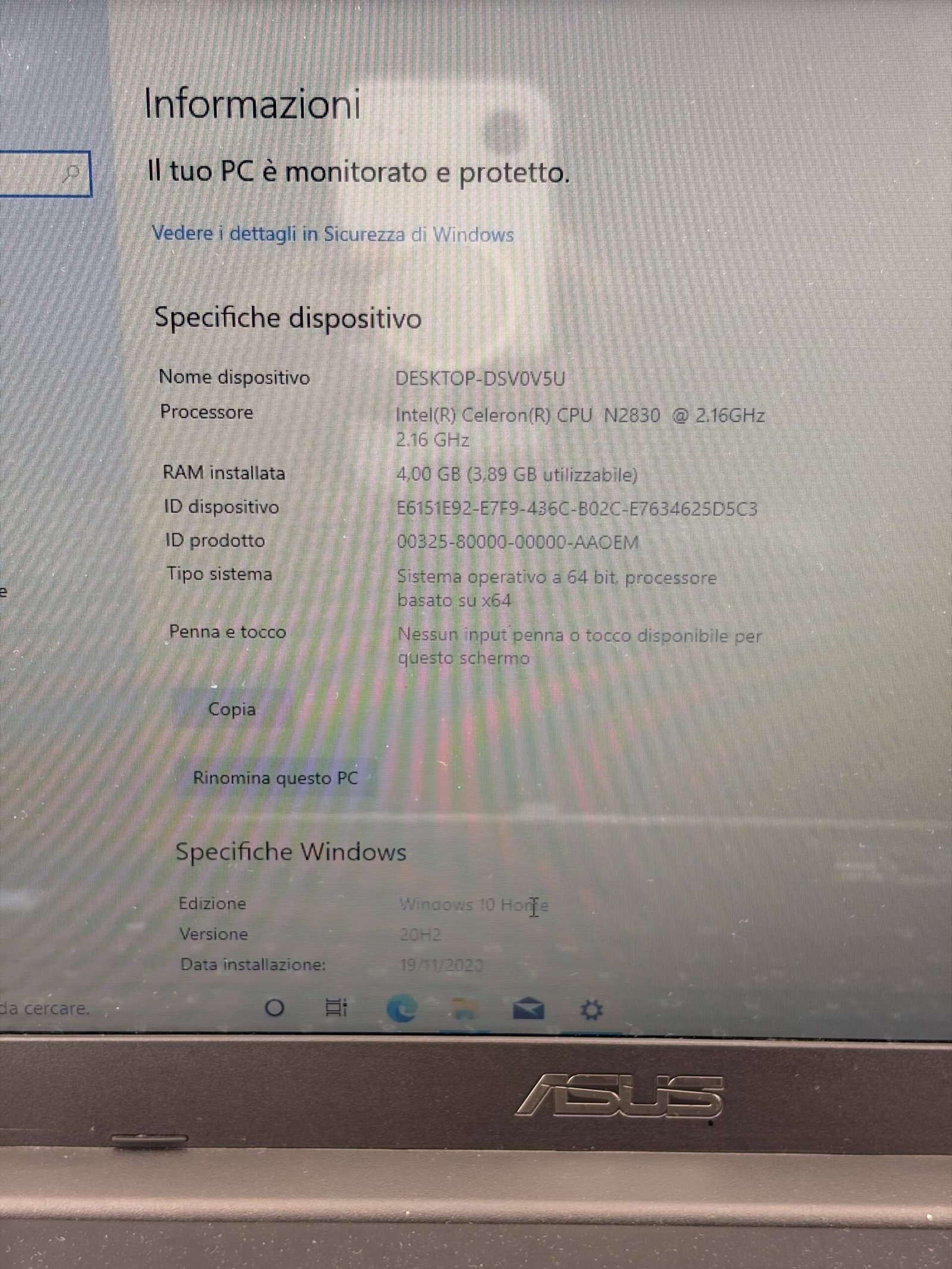 ASUS F553M Intel Celeron N2830 / 4GB / 128GB Usato - immagine 3