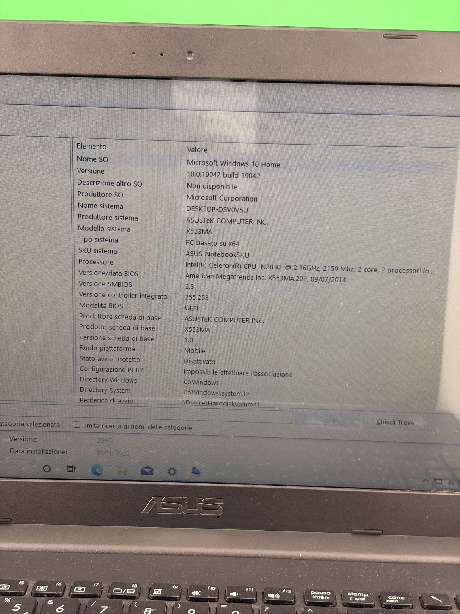 ASUS F553M Intel Celeron N2830 / 4GB / 128GB Usato - immagine 7